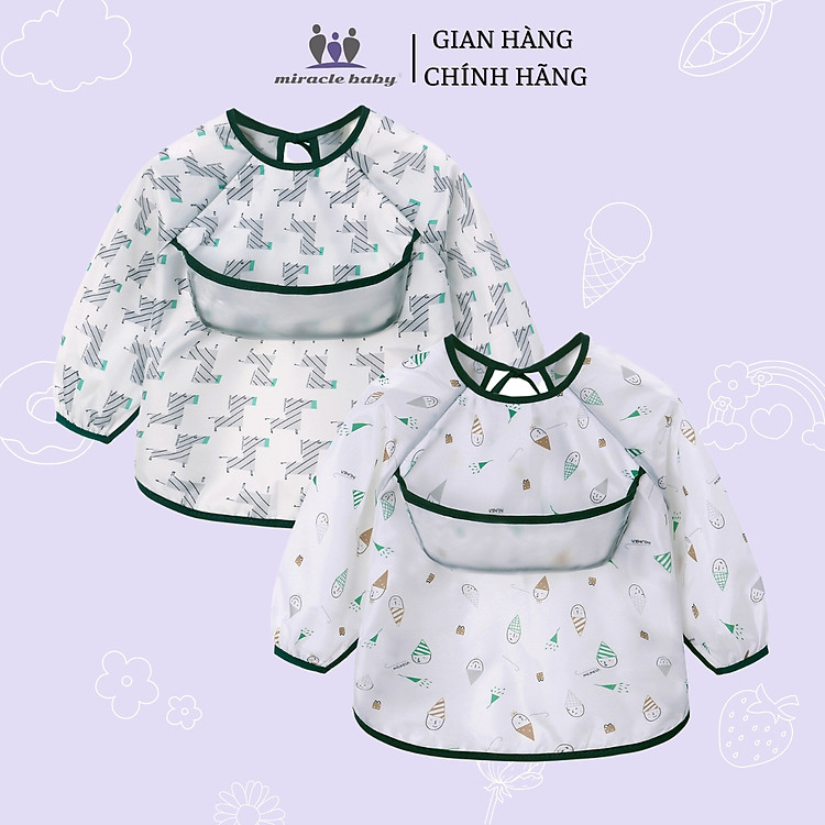 Mua Áo yếm ăn dặm Miracle Baby chống thấm Chính hãng Giá rẻ - Hình ảnh 5
