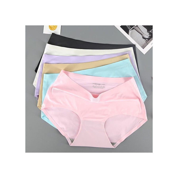 Combo 5 quần lót nữ su đúc không đường may, nhiều màu, vải thun lạnh, co giãn đàn hồi tốt, thấm hút tốt, phù hợp mọi lứa tuổi, đồ lót nữ cao cấp