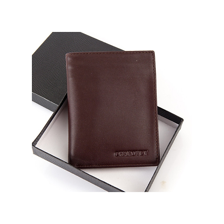 Ví bóp nam da bò Chakovet CKV223, kiểu ví dáng đứng bền đẹp sang trọng, ngăn đựng tiền có khóa kéo nhiều ngăn đựng thẻ tiện lợi