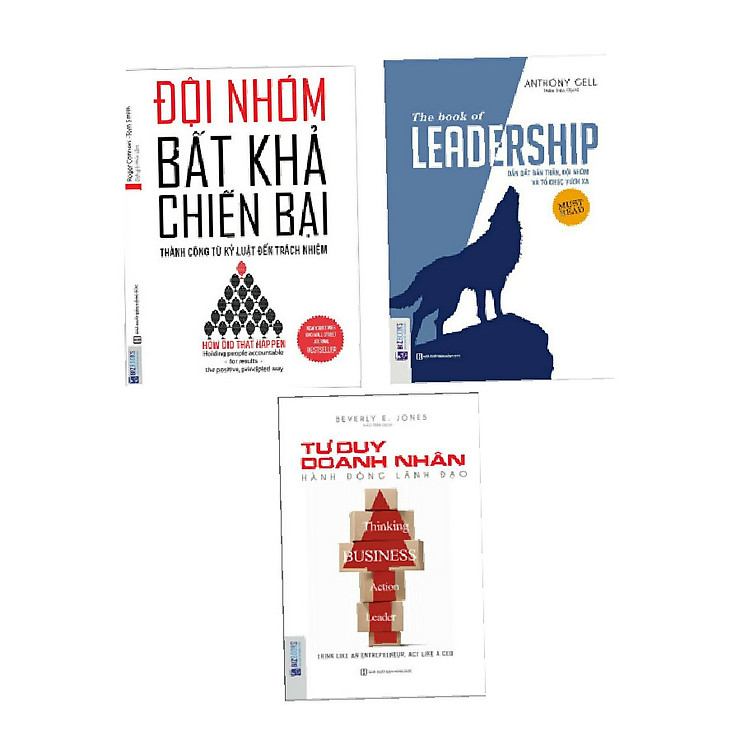 Combo 3 cuốn Tư duy doanh nhân+ Leadship dẵn dắt bản thân và đội nhóm vươn xa+ Đội nhóm bất khả chiến bại( tặng móc khoá iring )