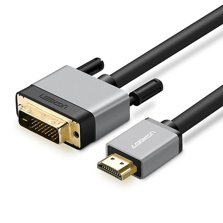 Cáp chuyển đổi HDMI sang DVI(24+1) dài 8M màu đen UGREEN HD20890Hd128 Hàng chính hãng