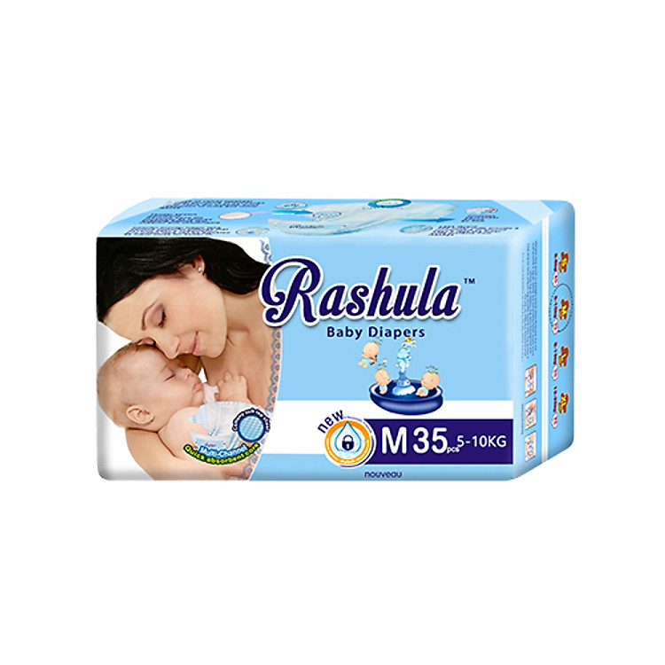 Rashula Tã Dán Tã Bỉm Siêu Thấm Hút Siêu mềm mỏng size M35