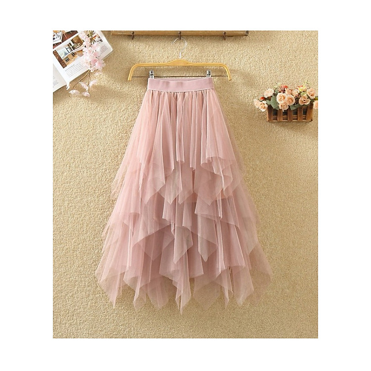 Chân váy ren Tulle - Tutu xòe tròn dáng dài thời trang cao cấp mẫu bán chạy VAY18 free size