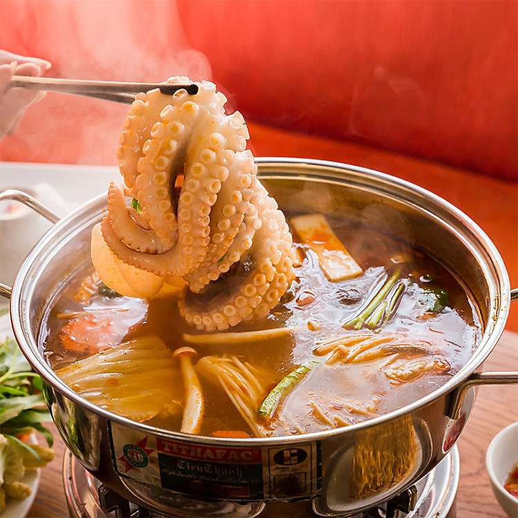 Lẩu Bạch Tuộc Sotong Hotpot Tươi Ngon Tại Halal@Saigon