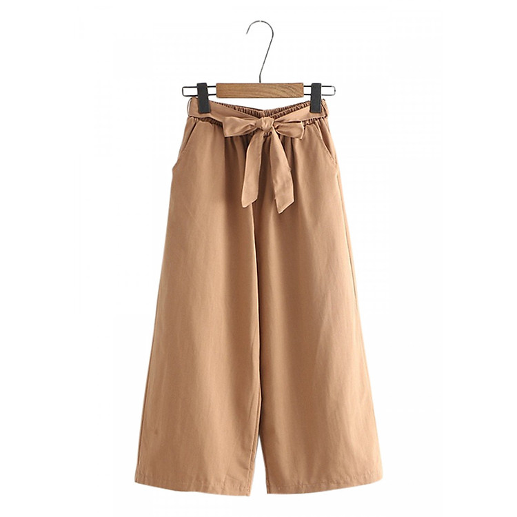 Quần Culottes ống rộng thắt nơ