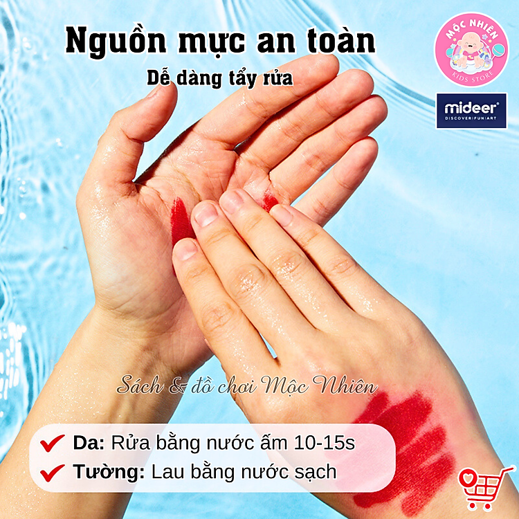 Bút Lông Màu Nước Round-tip Washable Marker (24 màu) - Ảnh 3