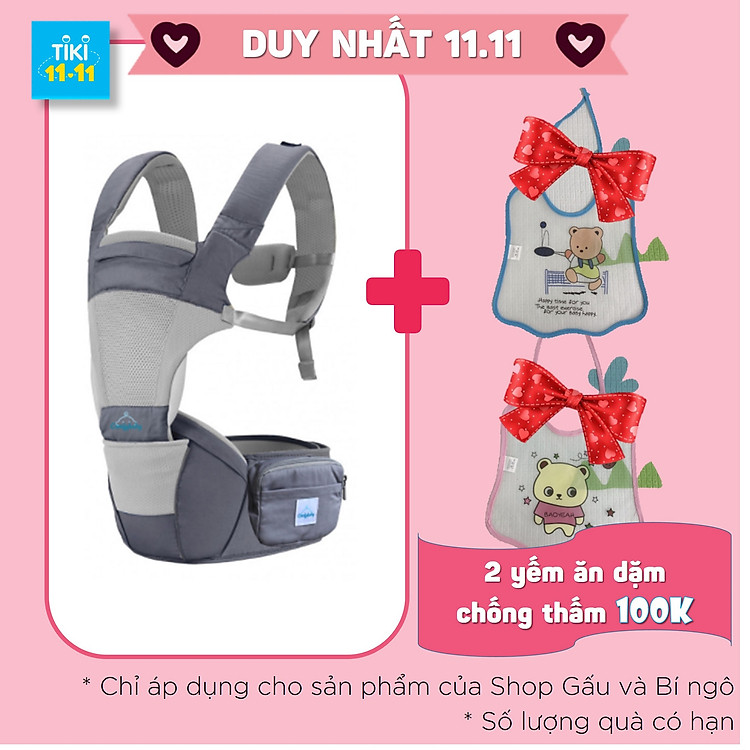Địu Em Bé Comfybaby Trợ Lực 4 Tư Thế + Tặng 2 Khẩu Trang Xuất Nhật