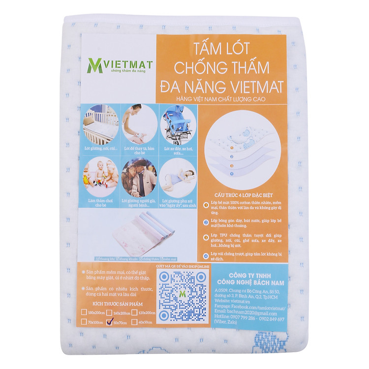 Mua Tấm Lót Chống Thấm VIETMAT 50x70 cm Chính hãng Giá rẻ - Hình ảnh 3