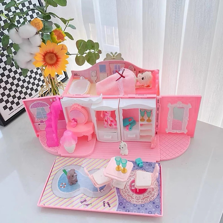 Ngôi Nhà Búp Bê Túi Xách Kèm 2 Búp Bê Chính hãng Giá tốt - Hình ảnh 5