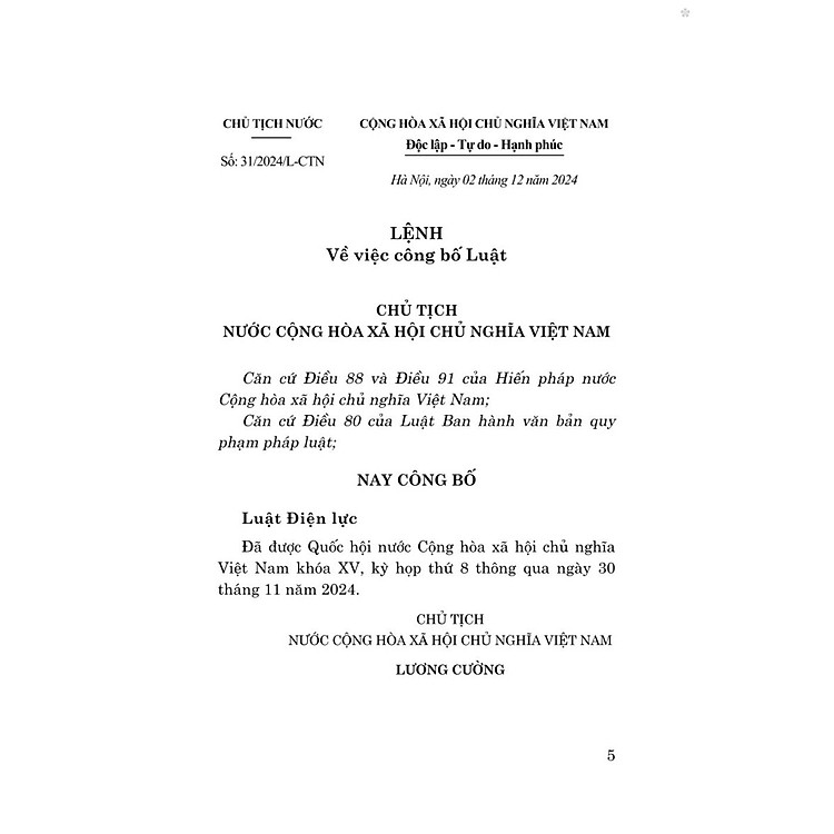 Luật điện lực năm 2024 - bản in 2025 - Ảnh 3