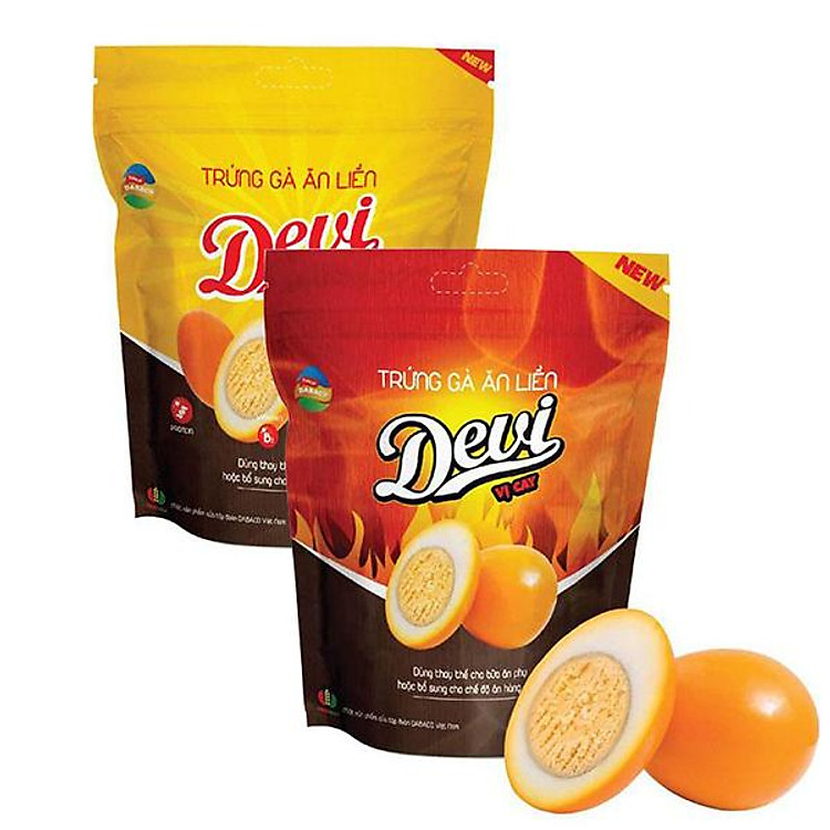 1 TÚI 5 TRỨNG DEVI VỊ CAY 5 VÀ 1 TÚI 5 TRỨNG DEVI THƯỜNG