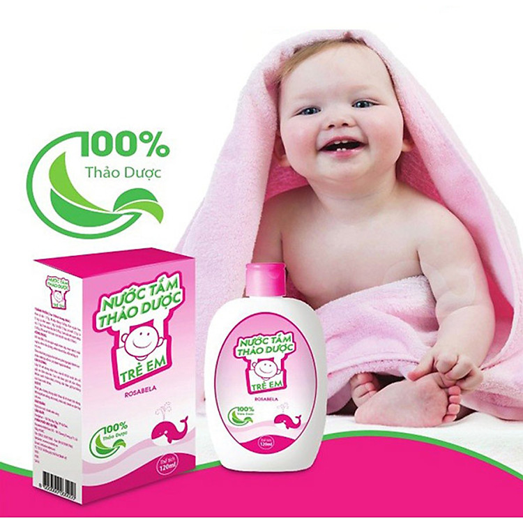Nước Tắm Thảo Dược Trẻ Em Rosabela 120ml Chính hãng Ưu đãi - Hình ảnh 2