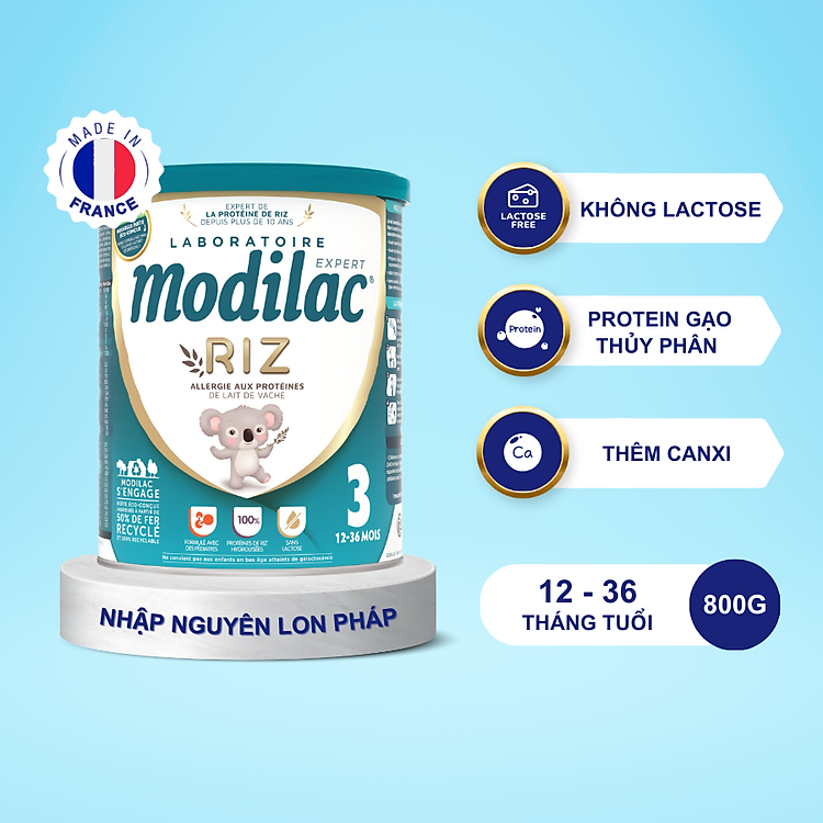 Mua Sữa bột Modilac Expert Riz 3, 800g Chính hãng Giá rẻ