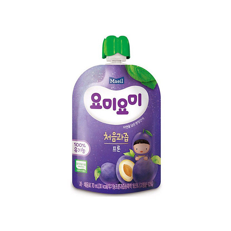 Nước ép trái cây Yummy Yummy Mận khô 4M 70ml