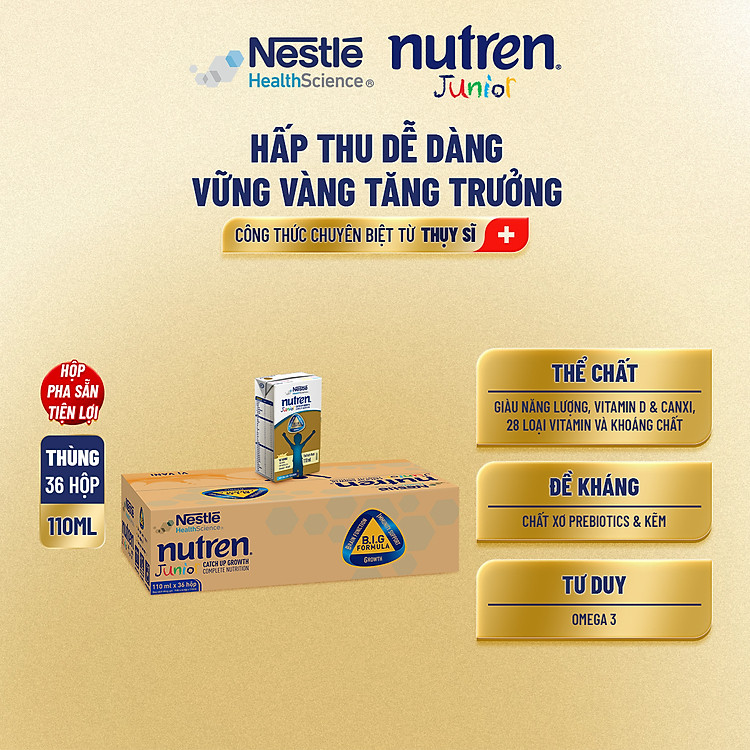 Thùng 36 hộp Nutren Junior 110ML Đảm bảo Giá rẻ - Hình ảnh 3