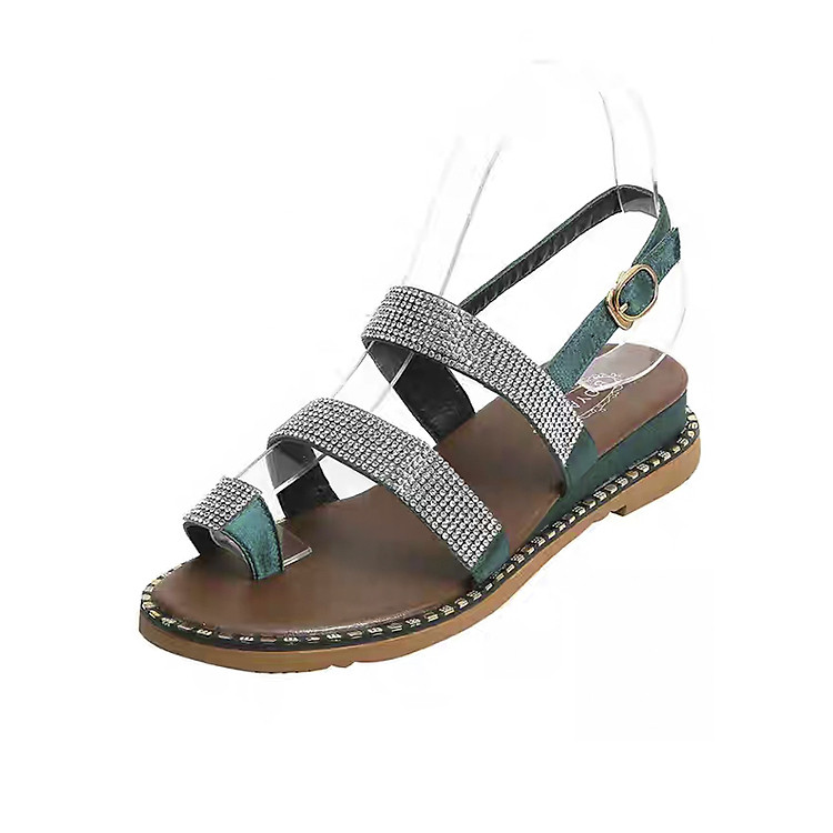 Giày Sandal Nữ Xỏ Ngón Quai Cài Cao 3cm