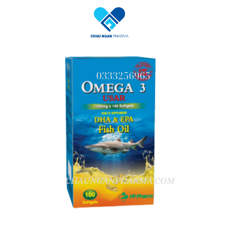 Viên dầu cá OMEGA 3 USAR Chai 60 viên
