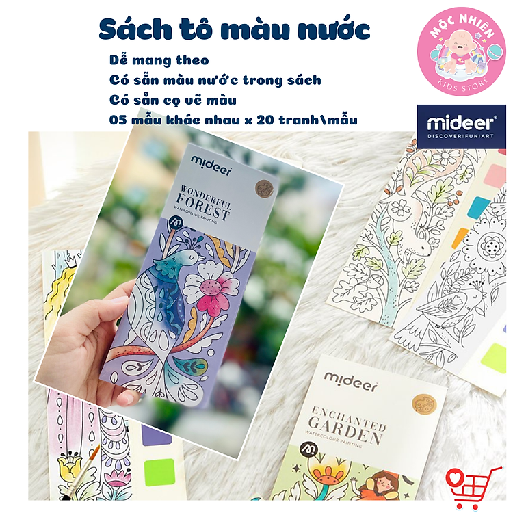 Đồ Chơi Tranh Tô Màu Nước Mideer Watercolor Painting – Wonderful Forest