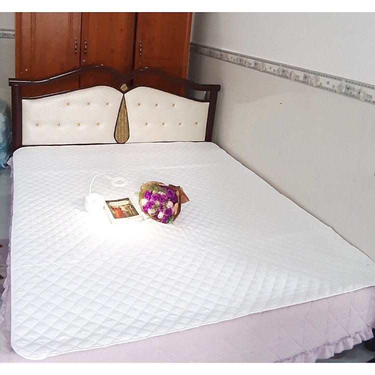 Tấm Bảo Vệ Nệm Chống Thấm Tuyệt Đối Cao Cấp Vải Kate Trắng Kích Thước 1m6 và 1m8