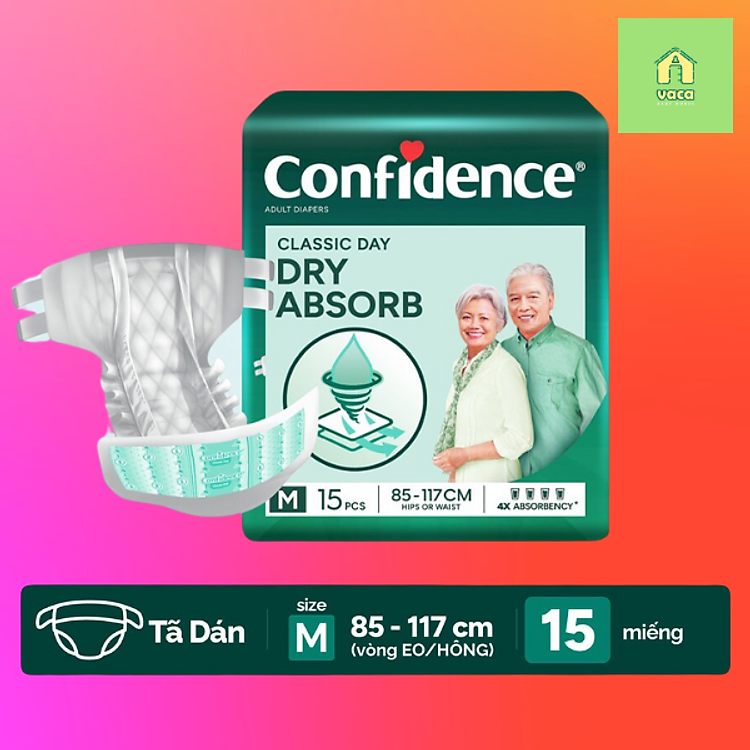 Tã dán người lớn Confidence size M Chính hãng Tiết kiệm