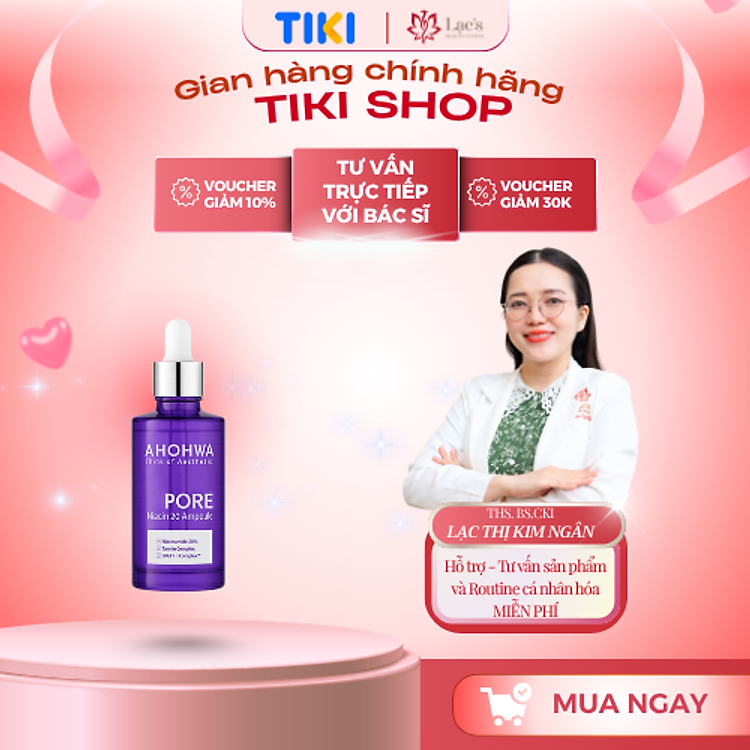 Tinh chất làm sáng, thu nhỏ lỗ chân lông Ahohwa Pore Niacin 20 - 30ml