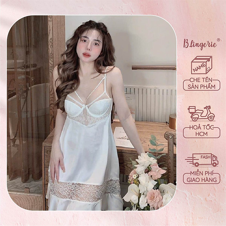 Váy Ngủ Nữ Ren Quyến Rũ (Không kèm áo choàng) - B.Lingerie