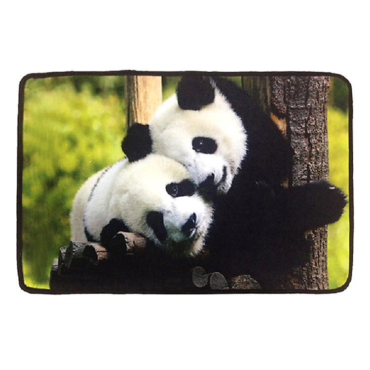 Thảm In 3D Cao Cấp Hình Gấu Trúc Thân Thiện 3DGT