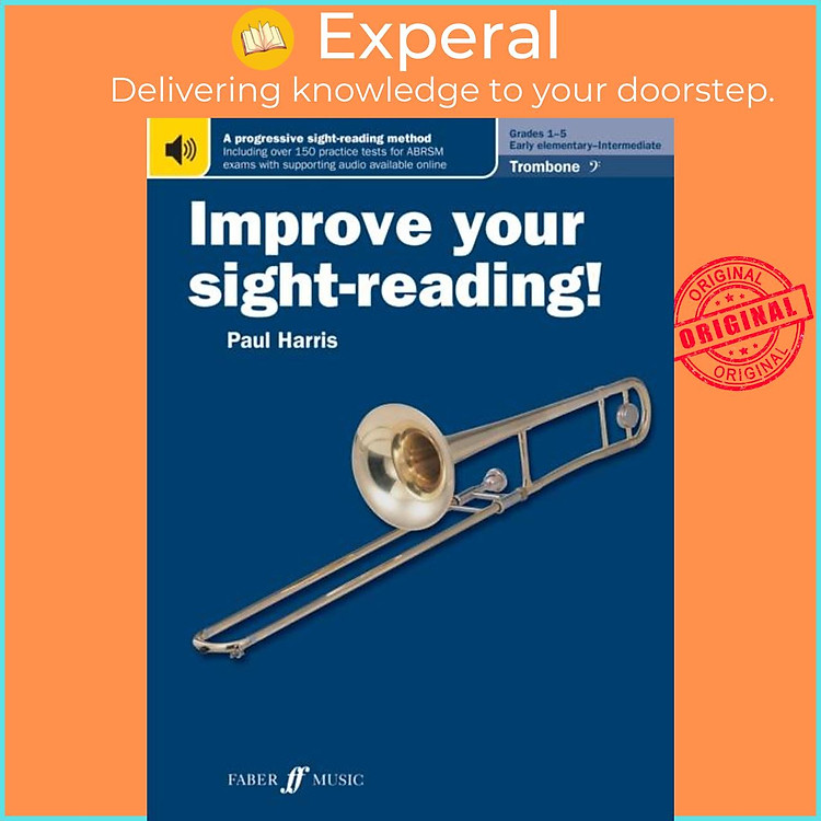 Sách - Improve your sight-reading! Trombone (Bass Clef) Grades 1-5 by Paul Harris (UK edition, paperback)