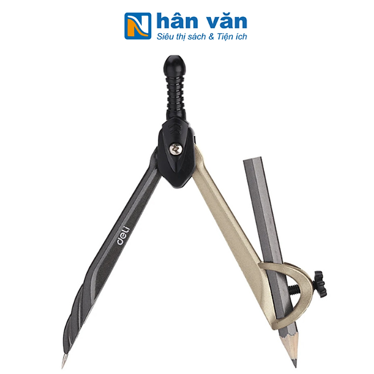 Bộ Compa Sắt Kèm Bút Chì Gỗ Deli EG20402