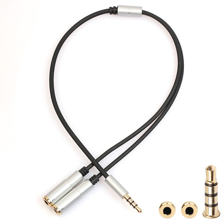 SOAIY Dây chia loa 1 ra 2 Thế hệ mới - Dây chia jack loa 1 ra 2 Xịn - Cáp chia cổng Audio 1 ra 2 - Hàng Nhập Khẩu