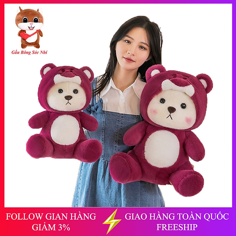 Tìm mua tại Avakids: Gấu bông Lena Cosplay Gấu dâu 35cm - Ngập tràn khuyến mãi