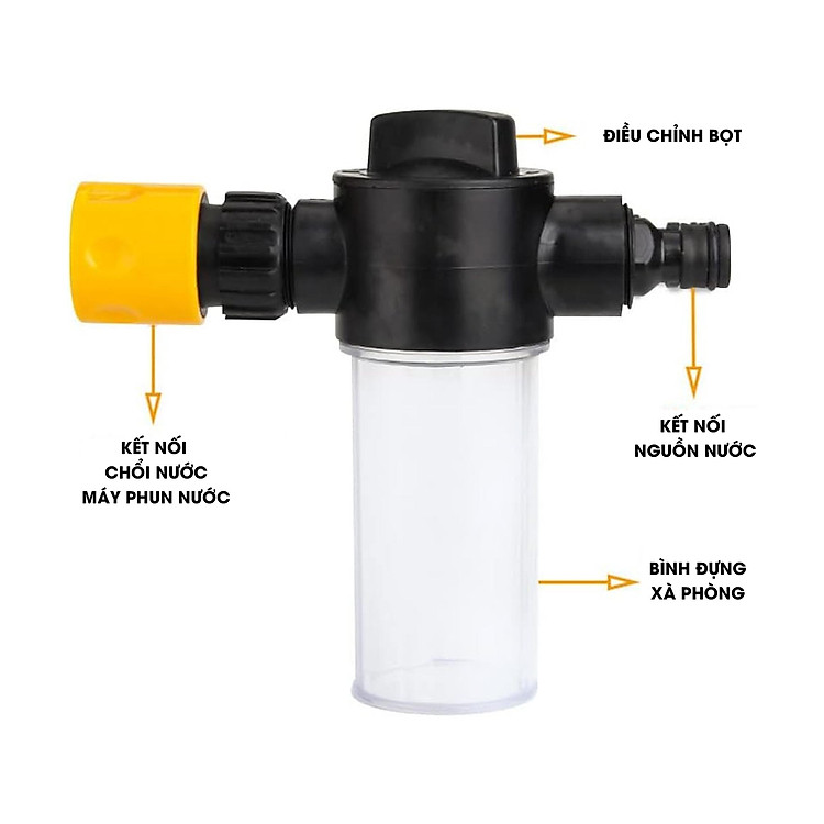 Bộ Bình Phun Bọt Tuyết Rửa Xe Đa Năng nối tiếp chổi, máy rửa xe – 1Set Foam Lance Snow Sprayer Pot