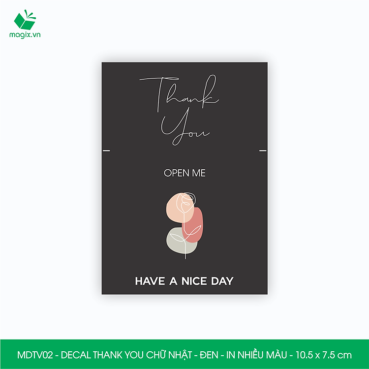 Decal Thank You (50 chiếc) 10.5×7.5 cm