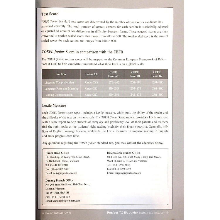 Perfect Toefl Junior Book 3 (Kèm CD) - Ảnh 9