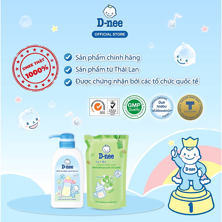 Nước rửa bình sữa D-nee 500ml Chính hãng Tiết kiệm - Hình ảnh 5