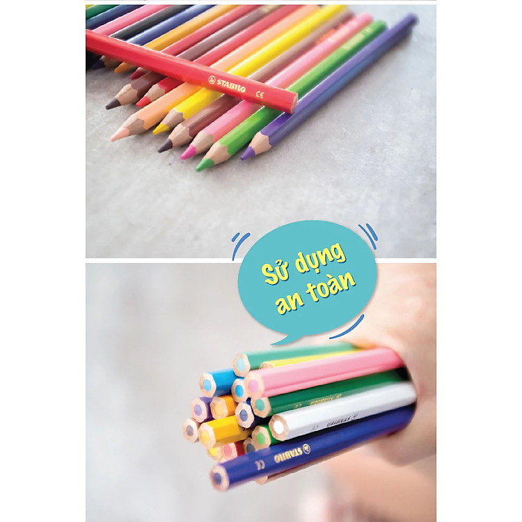 Bộ bút chì màu STABILO Swans Jumbo (12 cây) - Ảnh 4