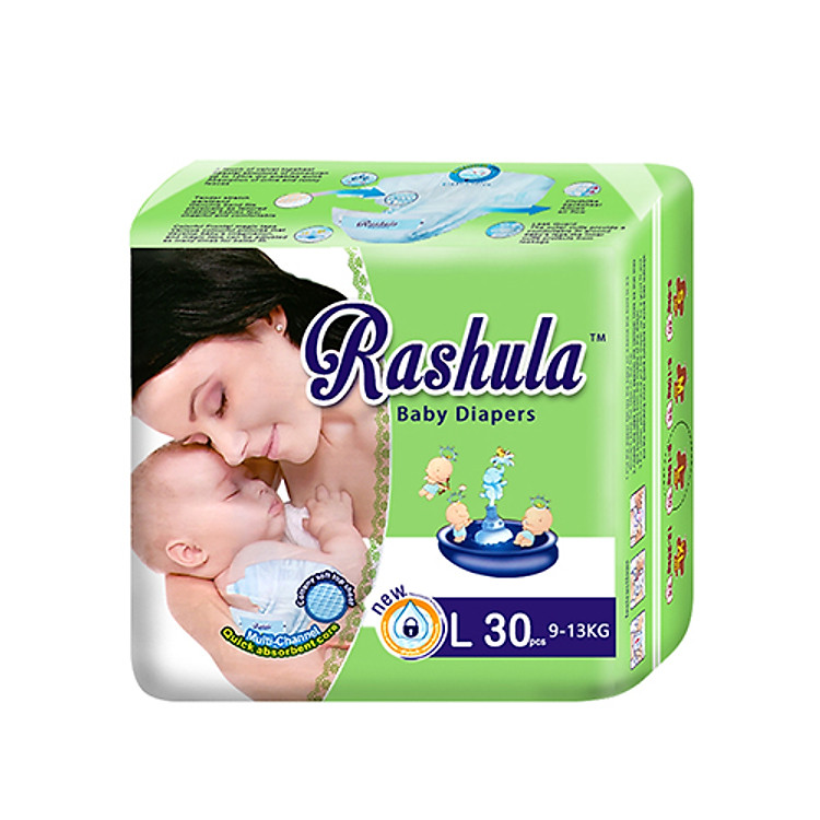 Rashula Tã Dán / Bỉm Siêu Thấm Hút Siêu mềm mỏng size L30