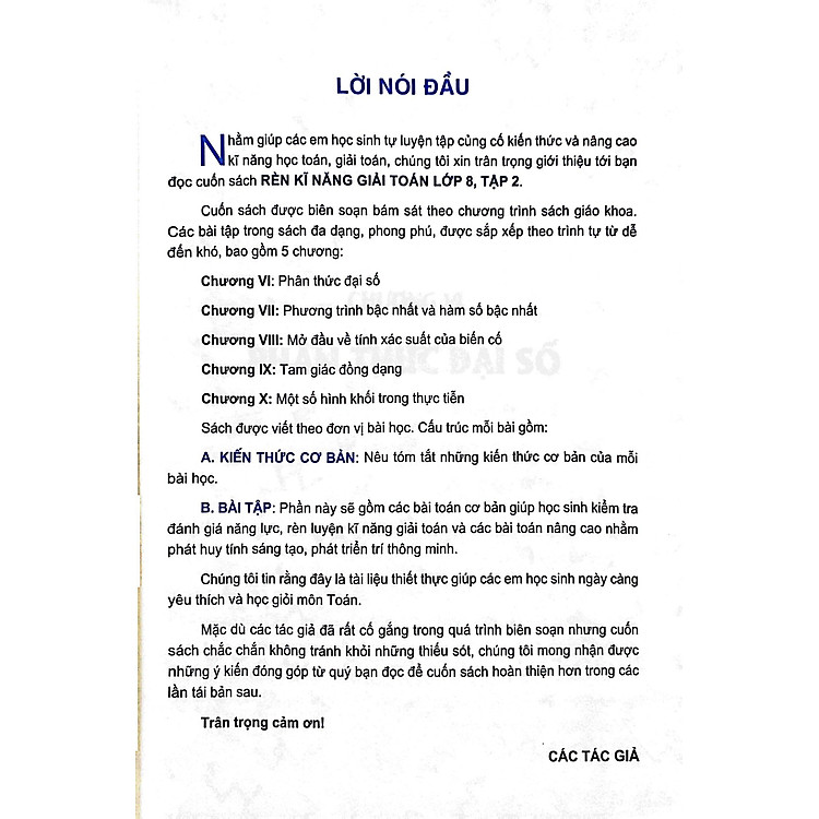 Rèn Kĩ Năng Giải Toán Lớp 8 - Tập 2 - Ảnh 7