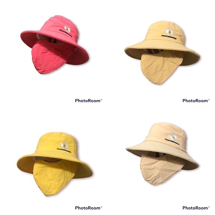 Bo khẩu trang chống nắng thêu bông cúc_ NÓN VÀNH NỮ