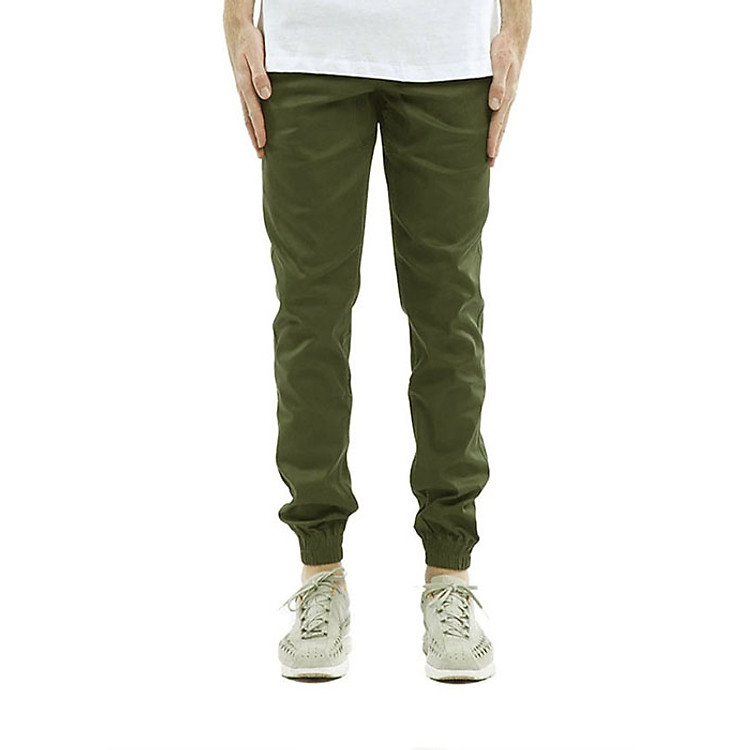 Quần Jogger Nam Chất Kaki Bó Cổ Chân Ôm Dáng Loại Đẹp Màu Xanh Rêu