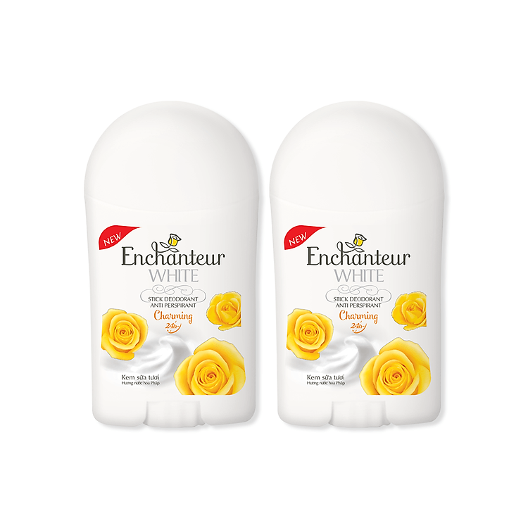 Combo 2 Sáp khử mùi trắng da Enchanteur Charming 40g/chai