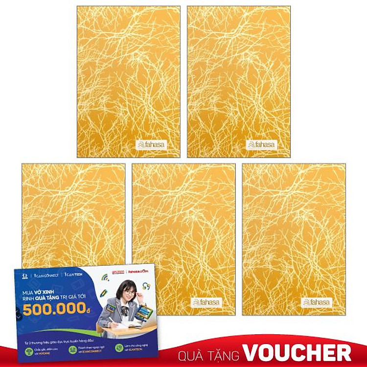 Tập Sinh Viên Kẻ 4 Ô Ly 200 Trang 80gsm (5 tập)