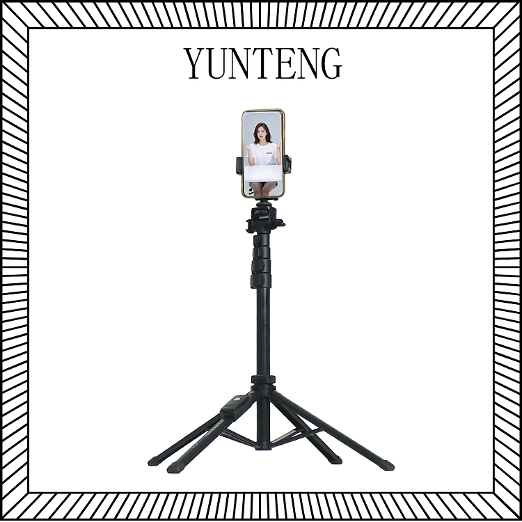 Gậy 4 chân chụp ảnh điện thoại Yunteng XC 90 tích hợp chân tripod và cằm tay selfie nhỏ gọn tiện lợi - Hàng chính hãng