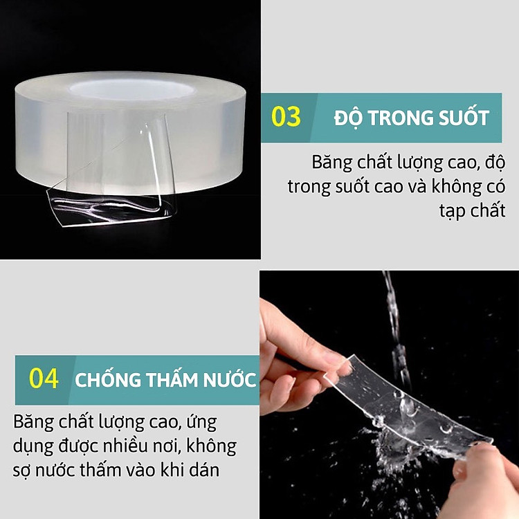 Băng Keo Dán Nano 2 Mặt (3cm x 5m) - Ảnh 7