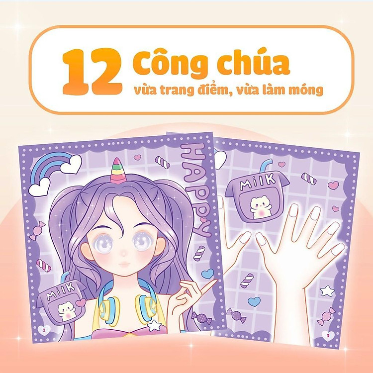 Tiệm làm Nail - Công chúa Hoạt Hình (400+ stickers dễ thương) - Ảnh 4