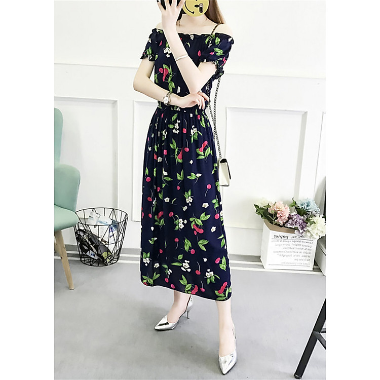 Váy đầm tone cotton maxi dài dạo chơi, đi biển - Mã 63