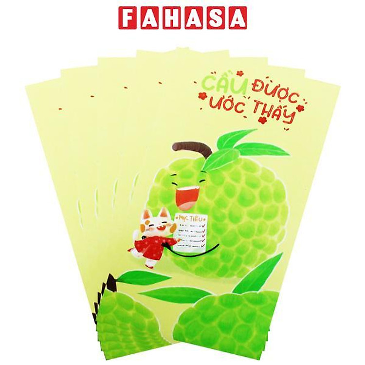 Bộ 5 Bao Lì Xì Tết Ất Tỵ SDstationery - Ngũ Quả Sum Vầy - Cầu