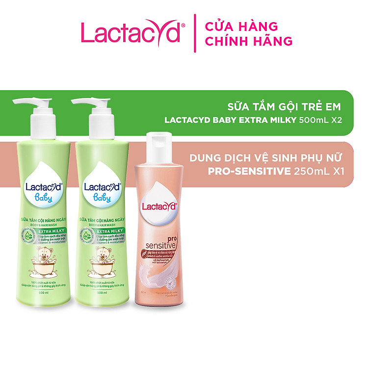 Bộ 2 Sữa Tắm Gội Lactacyd Baby 500ml Chính hãng Giá rẻ - Hình ảnh 2