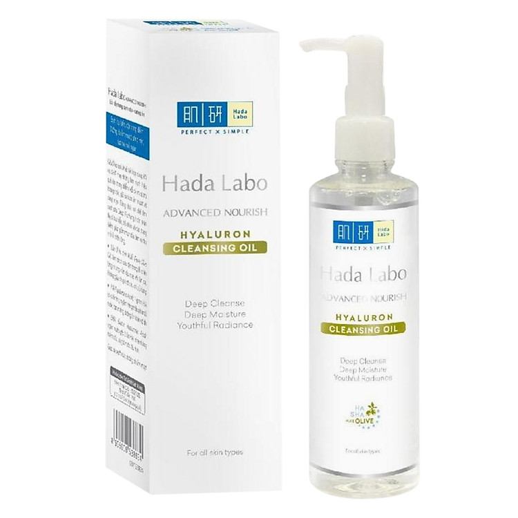 Dầu tẩy trang Hada Labo Advanced Nourish Hyaluron Cleansing Oil 200ml + Tặng Túi trang điểm cao cấp