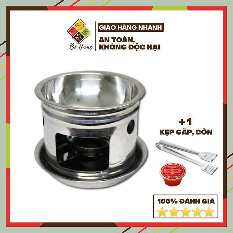 Bộ Nồi Lẩu Bếp Cồn Inox dã ngoại du lịch văn phòng nấu lẩu tại nhà